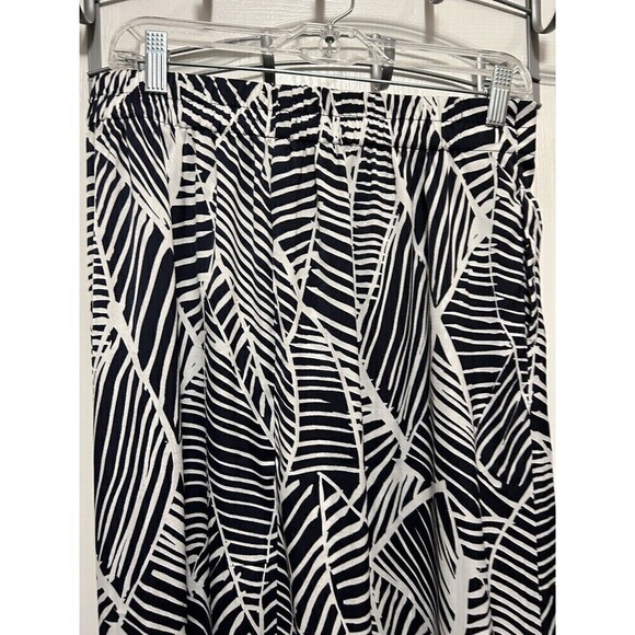 Ann Taylor Loft Maxi Skirt Women’s Medium Navy & White Foliage Pattern Tropical - Picture 11 of 12